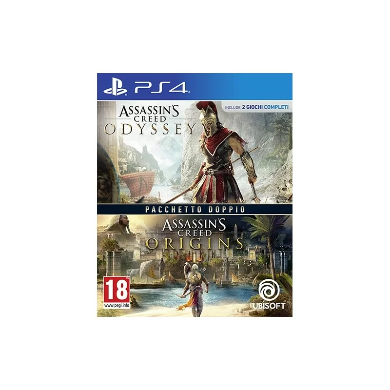 PS4 Assassin's Creed Odyssey + Origins Double Pack - Usato