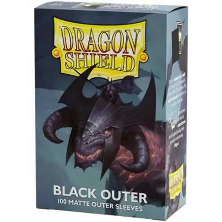 Dragon Shield Standard - Matte Outer Sleeves - Black (100 Bustine)