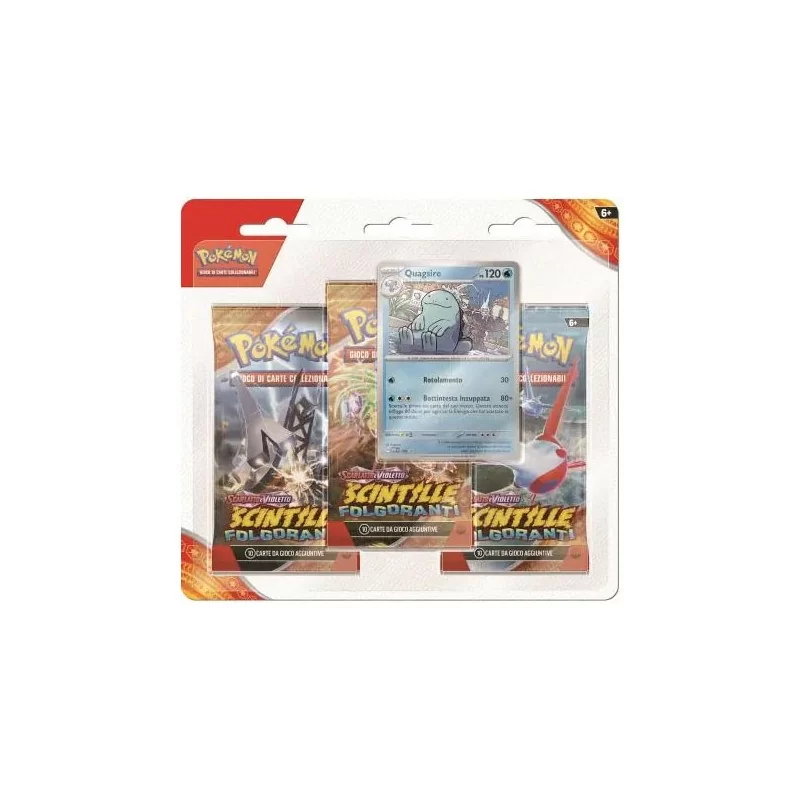 Pokèmon Scarlatto & Violetto: Scintille Folgoranti 3 Pack Blister Quagsire (ITA) - USCITA 08/11/2024