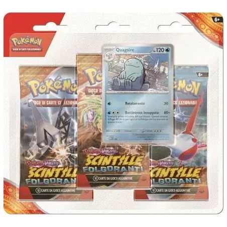 Pokèmon Scarlatto & Violetto: Scintille Folgoranti 3 Pack Blister Quagsire (ITA) - USCITA 08/11/2024