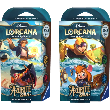 Disney Lorcana TCG - Mare di Azzurrite - Bundle Starter Deck - ENG - USCITA 27/11/24