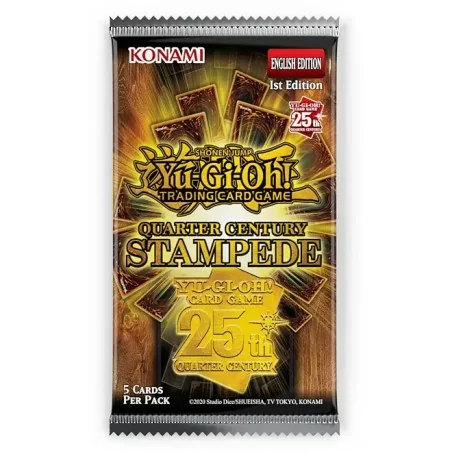 Yu-Gi-Oh! Quarto di Secolo Stampede - Bustina Play Booster 5 Carte ITA - USCITA 10/04/2025