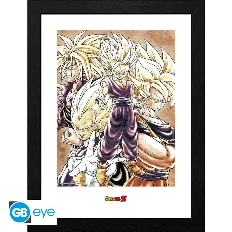 Poster Incorniciato - Dragon Ball - Super Saiyans