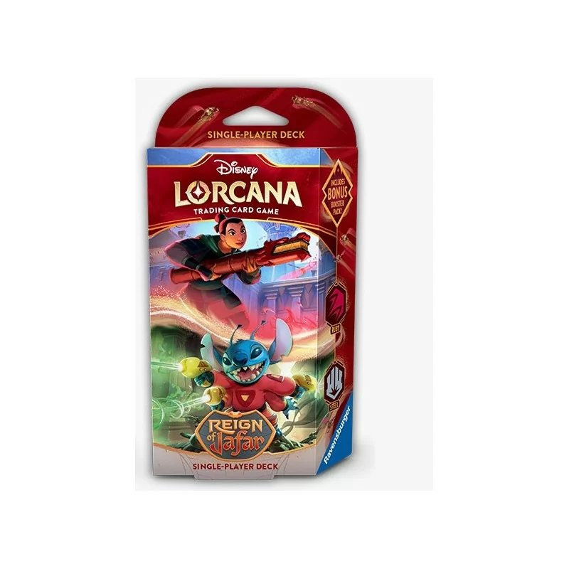 Disney Lorcana TCG - Reign of Jafar - Il Regno di Jafar - Starter Deck Rubino/Acciaio - ENG - USCITA 6 GIUGNO 2025